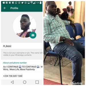oluwabigy, online dating profile photo